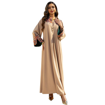 Robe musulmane pour femmes, printemps/été, nouvelle tendance Dubai, broderie élégante, jalabiya fashion