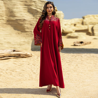 Robe musulmane pour femmes, printemps/été, nouvelle tendance Dubai, broderie élégante, jalabiya fashion