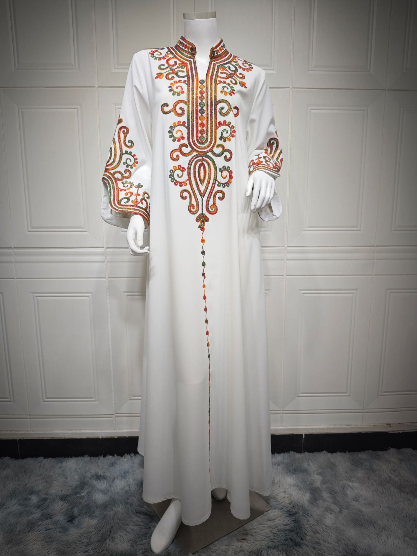 Robe arabe brodée pour femme musulmane – Abaya Élégance orientale