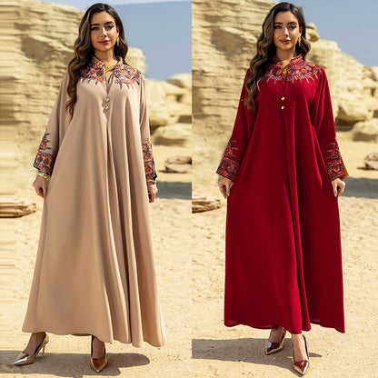 Robe musulmane pour femmes, printemps/été, nouvelle tendance Dubai, broderie élégante, jalabiya fashion