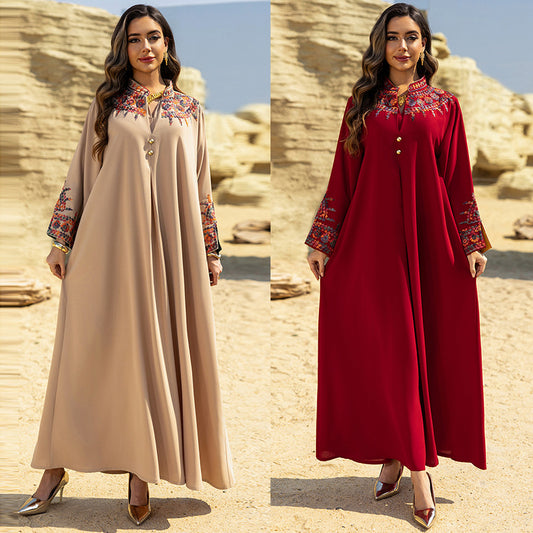 Robe musulmane pour femmes, printemps/été, nouvelle tendance Dubai, broderie élégante, jalabiya fashion